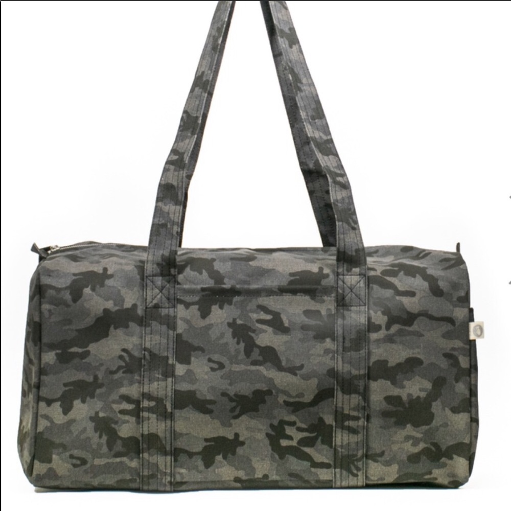Large BLACK Camo Quilted Koala Duffle Bag